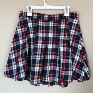 Plaid pleated skirt